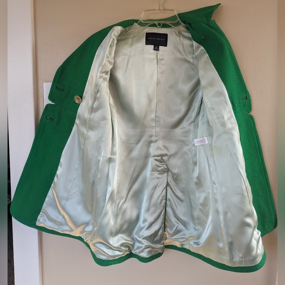 Banana Republic Kelly Green, Cotton Peacoat/Trenchcoat/Coat (SIZE XS) - Picture 13 of 16